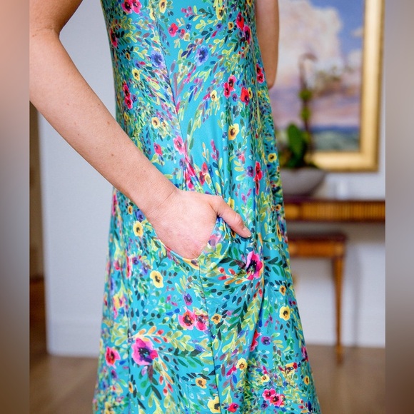 NWT Yelete | Bright Floral | Pockets | Swing Dress | XL - Picture 4 of 9